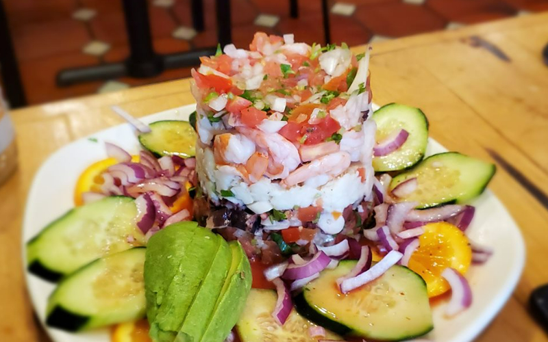 Ceviche dish at Chalios